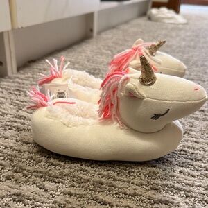 GAP Unicorn Kids Slippers - White and Pink